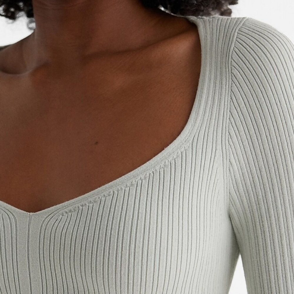Express Mint Ribbed Sweater - Picture 6 of 6